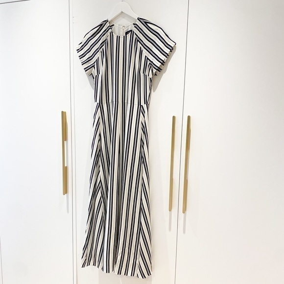 𝅺BNWT Club Monaco Striped Midi dress - Picture 5 of 10